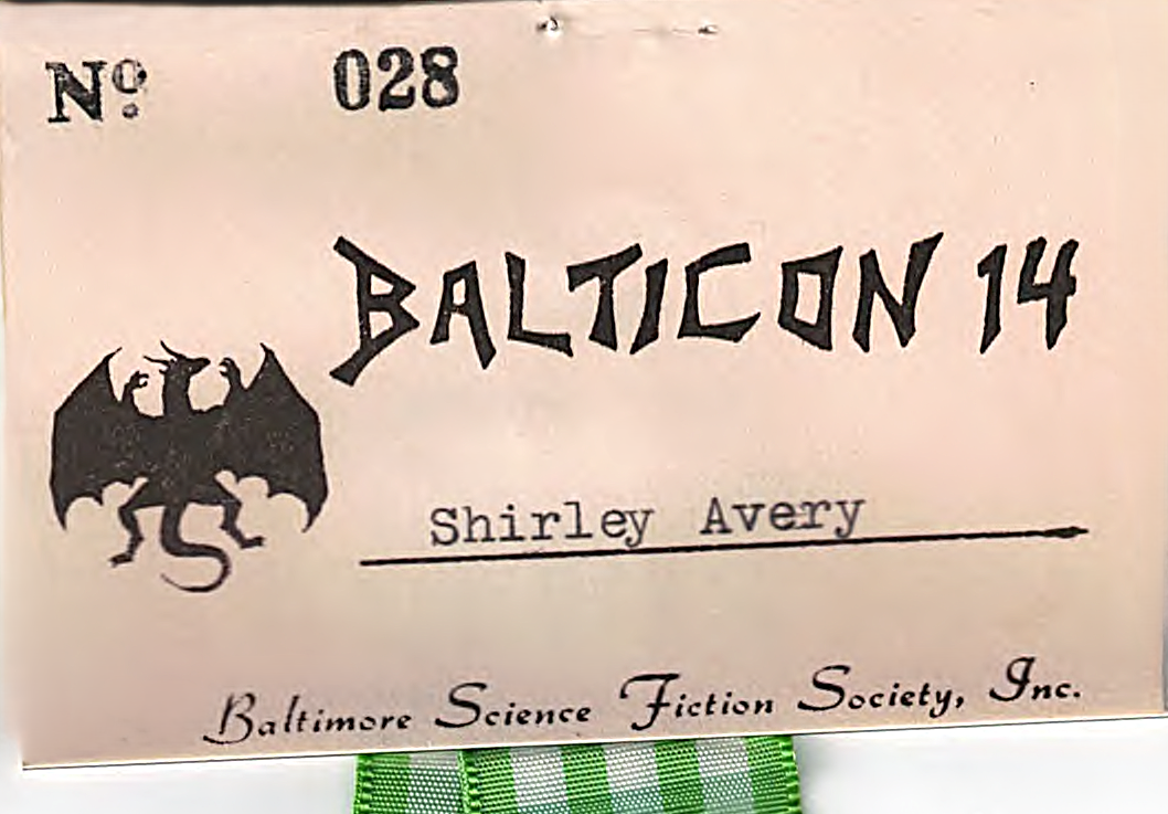 Balticon 14 Badge found after lost for decades